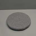 12" Anti Slip Round Stool Cushions with Straps, Thick Circle Chair Pad for Kitchen Dining Chairs, Detachable Round Chair Cushion Cover with Rubber Granule Bottom for Bistro Bar High Stool Light Grey