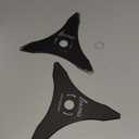 (2-Set) 10" x 3 Teeth Carbon Steel Brush Cutter Blades with Washers - 2 Blades and 2 Washers - Blades for 20mm or 25.4mm Arbor - Compatible with Husqvarna, Stihl, Ego, and More