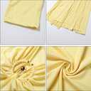 Geulis Long Sleeve Spring Fall Maxi Dress 2026 Elegant Bodycon Wrap Long Dress Cocktail Party Wedding Guest Dresses (Yellow, S)