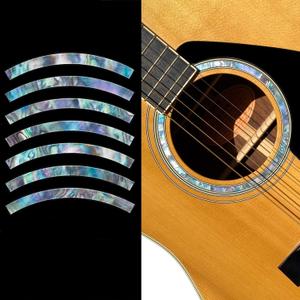 Inlay Sticker Decal Acoustic Guitar Purflinng Sound hole In Abalone Theme - Rosette Strip/Abalone-Mixed