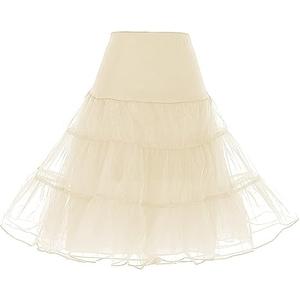 DRESSTELLS 50s Petticoat Skirts Women Vintage Tulle Underskirt Retro Tutu Crinoline, L