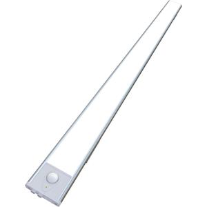 23.6in Under Cabinet Lighting, 101-LED, Dimmable, Rechargeable 4400mAh Battery, Indoor Wireless Motion Sensor Closet Light for Kitchen, Counter, Wardrobe (Silver)