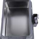 Stainless Steel Cat Litter Box Top Entry Anti Splashing Large Metal Kitty Toilet for Big Cats (Gray)
