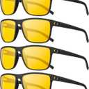 Polarized Sunglasses Men, Mens Sunglasses Polarized UV protection Lightweight Sun Glasses for Driving Fishing Golf (Night Vision/ Night Vision/ Night Vision/ Night Vision)