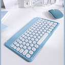 Keyboard Case for iPad mini 7th/6th Generation 8.3 Inch, Case for iPad mini 7 A17 Pro/Mini6 Keyboard with Mouse, Cute Round Key Detachable Keyboard Case with Pencil Holder, Yellow
