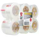 Clear Packing Tape 12 Rolls - Heavy Duty Packaging Tape 2.7mil Thick, 2.0 in. Wide x 110 Yards - Strong Adhesive, Silent, Reliable Package Tape for Home Office Shipping Moving Sealing