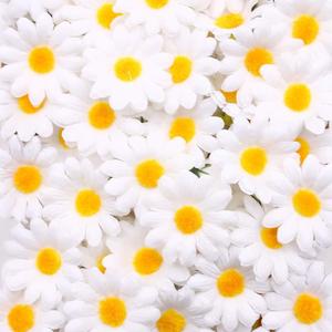 JOHOUSE 200PCS Silk Daisy Flower Heads, Gerbera Chrysanthemum Artificial Daisies Table Confetti for Baby Showers Birthday DIY Crafts