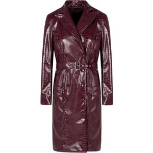 Womens Long Leather Jackets with Belt