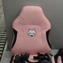 Pink Gaming Chair, Ergonomic Desk Office Chair with Lumbar Support, Computer Chair with Flip-up Armrests, Comfy Task Chair for Girls Women, Cute PC Video Game Chairs, PU Leather, Teens, Pink