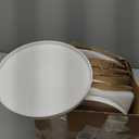 Sweese Porcelain Flat Dinner Plates Set of 6, 10.5 Inch High Edge Dish Set - Dishwasher, Microwave, Oven Safe, Scratch Resistant, Kitchen Serving Dishes - Elegant White Glaze