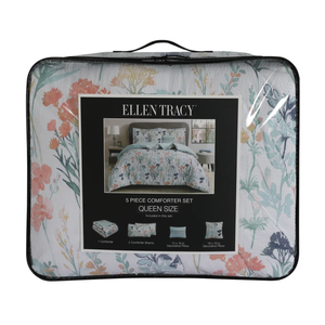 Ellen Tracy Floral Comforter Set, 5 Piece, Queen