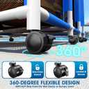 Pool Float Storage with Canopy,Pool Storage Bin XXX-Large,Outdoor Pool Toy Storage Organizer for Pool, Floats & Balls, Outdoor Pool Toy Storage with Rolling Cart for Swimming Equipments