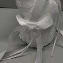 ATAILOVE Ivory Wedding Flower Girl Basket and Ring Bearer Pillow Set, Satin Fairy Lace Flower Baskets for Flower Girl
