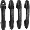 Motoforti Car Door Handle Cover Trim, Side Door Handle Cover, for Toyota RAV4 2013-2018, ABS Carbon Fiber Black 1 Set