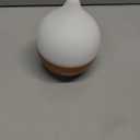 SALKING Essential Oil Diffuser, 100ml Small Aromatherapy Diffuser with Auto Shut-Off Function, Ultrasonic Diffusers for Essential Oils, Cool Mist Humidifier with Warm White Lights, for Office Home (White + Wooden Grain)