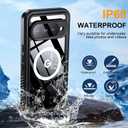ANTSHARE for Google Pixel 11 Pro XL Case IP68 Waterproof, Blue/Clear