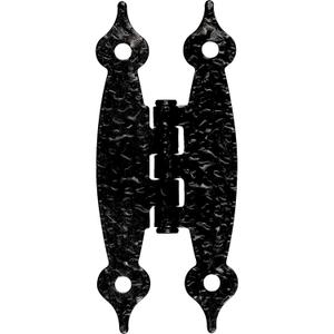 Franklin Brass Hammercraft (10-Pack) Cabinet Hinges Flush Mount 'H' for Cabinet Doors Boxes/Chests/Cupboard/Furniture, Matte Black H09000K-FB-B