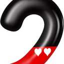 MTLEE Black Red Birthday Candle for Boys Girls, Red Mouse Cake Topper Cupcake Decor, Number Birthday Candle Cartoon Themed Party Decorations Supplies(Number 2)