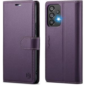 FLIPALM for Samsung Galaxy A53 5G Wallet Case with RFID Blocking Credit Card Holder, PU Leather Folio Flip Kickstand Protective Shockproof Cover Women Men for Samsung A53 Phone case(Purple)