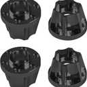 Metal RC 12mm Wheel Hex Hub Extension Combiner Compatible with 1.9/2.2inch Wheel Rim Axial SCX10 Traxxas TRX4 D90 1/10 RC Crawler (15mm, Black)