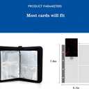Trading Card Binder for Pokemon, 4-Pocket, 50 Removable Sleeves, 400 Card Capacity, Black