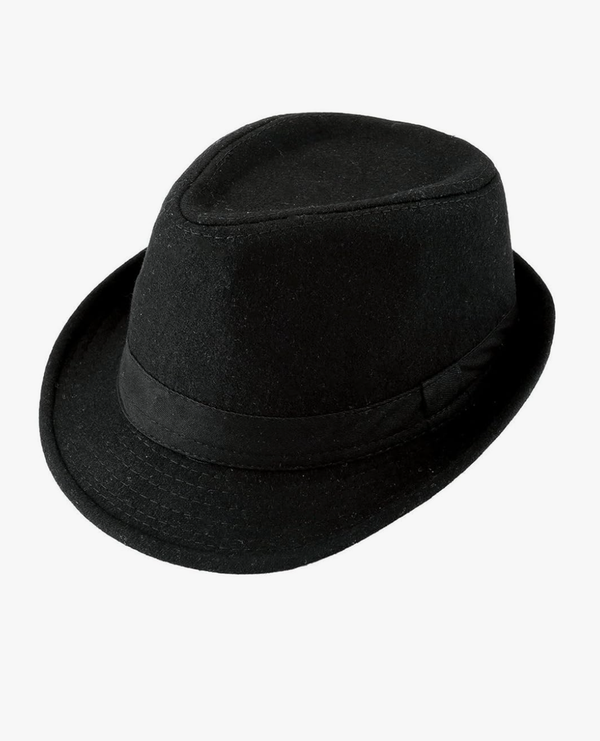 FALETO Unisex Classic 20s Trilby Fedora Hat with Band Casual Jazz Cap Manhattan