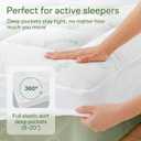 Niagara Sleep Solution Ultra Soft Queen Size Mattress Topper - Viscose Made from Bamboo Pillow Top Mattress Pad for Back Pain Relief - Naturally Cooling for Hot Sleepers, Green