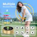 Smart Ring for Women & Men, Health Tracker Ring with Heart Rate, Blood Oxygen,Blood Pressure, IP68 Waterproof Fitness Ring, Sleep Tracker for iPhone and Android, No APP Fee (Gold, 7#)