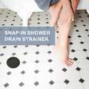 Bronze Snap-in Shower Floor Drain Cover, Hidrop 4-1/4" OD Round Shower Strainer Grid, Easy-to-Install Replacement Cover Stainless Steel