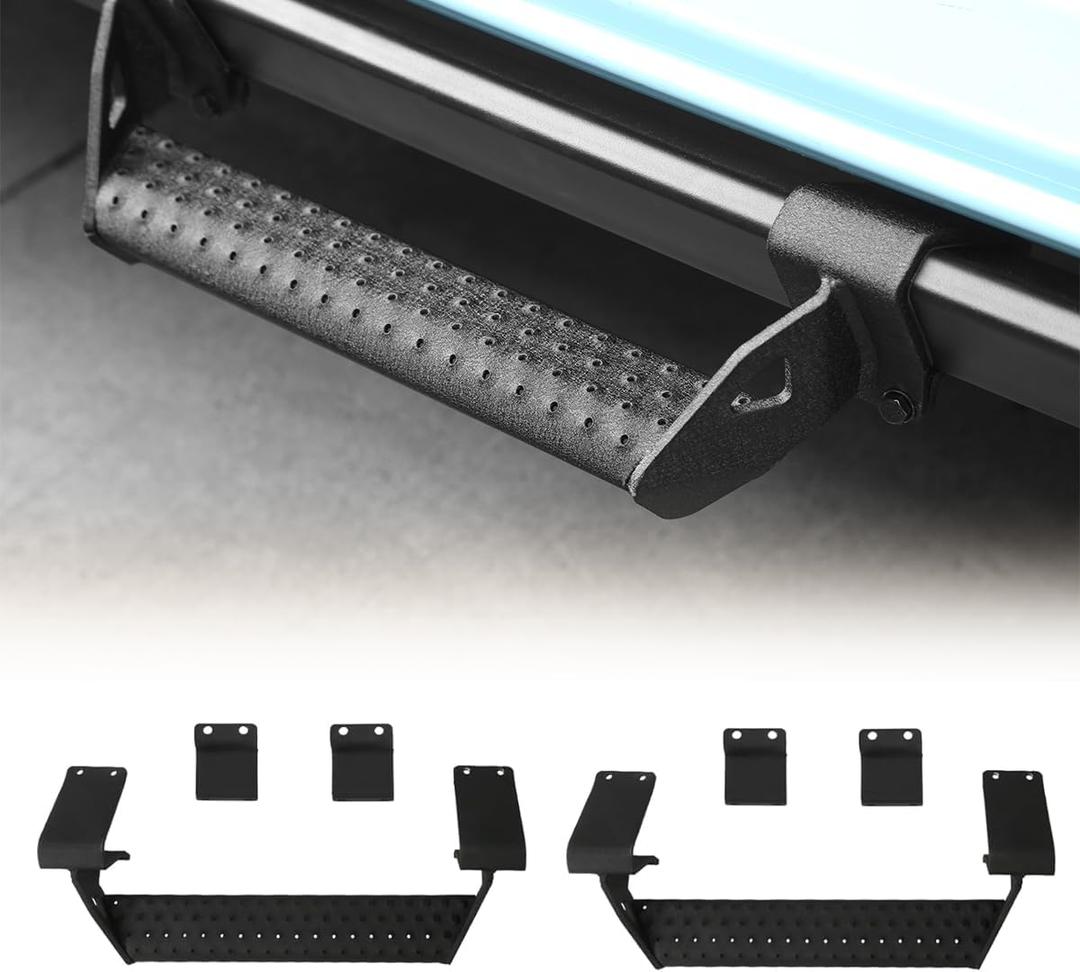 2Pcs Running Boards Side Steps Fit for Bronco 2021 2022 2023 2024 Black Side Door Steps 2/4 DoorSide Bars Step Plates