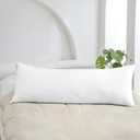 Premium Waffle Weave Body Pillow Cover Pillowcase 20 x 60 Zipper Closer 100% Organic Cotton White Waffle Weave Body Pillowcases, Ultra Soft, Cozy & Decorative Body Pillow Cover, 20 x 60 inch