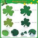 2 x St. Patrick's Day Shamrock Decorations, Wooden Saint Patrick Day Irish Ornament Wood Sign Tiered Tray Decor Set of 4, Green Clover Table Top Decoration for Home, Shelf, Door, Office Party