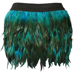 Miuco Womens Faux Feather A Line Mini Skirt (XL)