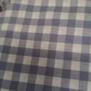 Silnuo Light Blue/White Plaid Ruffle Duvet Cover Queen Size,100% Washed Cotton 3 Pieces Shabby Checkered Chic Gingham Bedding Set Comforter Cover Set