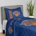 Northwest NBA Quilted Throw Blanket with Sham, Soft Cozy Bedding, All Seasons, 60 x 80 inches  New York Knicks, 60" x 80"
