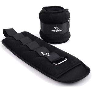 Ankle Weights, 1/2/3/4/6/8/10 LBS 1 Pair Wrist Leg Arm Weights for Women, Kids and Men, Comfortable and Soft, Perfect for Dancing, Running, Walking, Fitness, Workout, Physical Therapy (Black)
