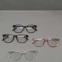 4-Pack Blue Light Blocking Reading Glasses Women Men, Spring Hinge Computer Readers, Anti UV Ray Square Nerd Eyeglasses