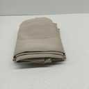 Thatched Tan Beige Faux Linen Extra Wide Room Darkening Rod Pocket Curtain, 42x84 Inch