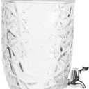 1pc with Household Can Party Clear Cold Beverage Lid Pitcher Storage Glassware Beer Home Bottle Glass Drinks Container and Kitchen Jar Kettle Transparent Water Crystal for Jars