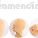 Framendino, 4 Pack Halloween Bald Cap Latex Caps for Makeup Cosplay Costume Accessory