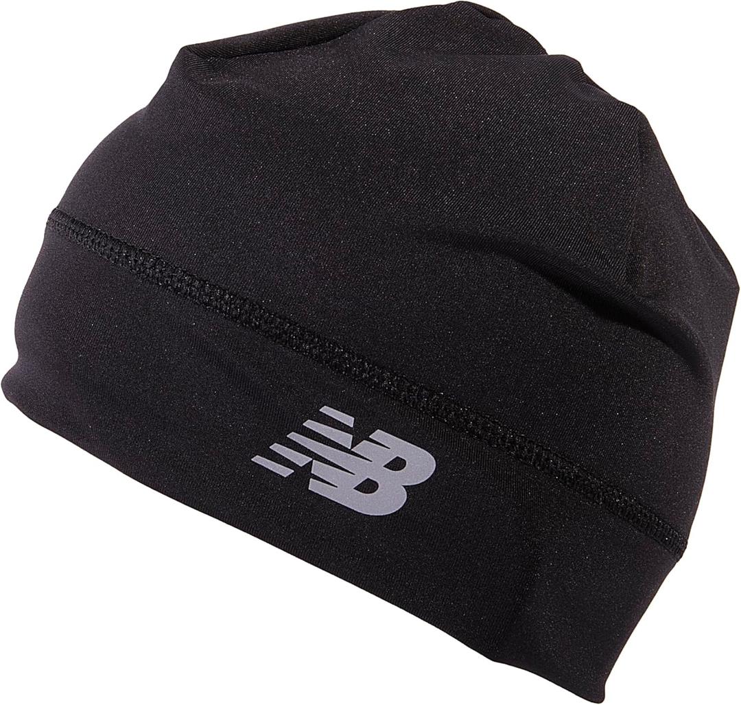 New Balance Lightweight Running/Athletic Skullcap Hat, Beanie, Cap (Black)