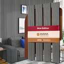 Avana Acoustic Wood Wall Panels – 93.2x11.25 Inch Panels – Fits 94x12 Layout – Gray Oak Acoustic Panels 4 PCs – Wall Panels for Interior Wall Decor for Homes, Offices – Design Wood Panels for Wall