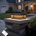 MVBT Outdoor Post Lights, 11.8" Column Lights AC100-240V, Waterproof Modern Pillar Lamp Electric, Patio Driveway Gate Post Light Hard Wired, 3000K LED Fence Deck Landscape Lighting for Pathway Garden