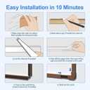 Yecaye Cord Hider, 113in Brown Cord Covers for Wires on Wall, One-Cord Cord Organizer, Easy Install Cable Management Kit, Cord Cover Home Office, W0.59in H0.4in, Brown