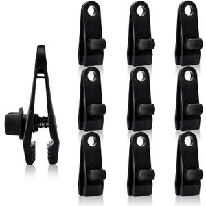 10pcs Tarp Clips Heavy Duty Lock Grip, Plastic Tarp Clamps, Reusable Linoleum Tent Clip, Canvas Clips for Outdoor Garden Farm
