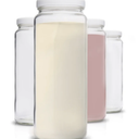 Sip, Sip Hooray Wide Mouth Original Series Glass Bottle with White Lids, 32 oz, 4 pck.