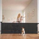 120 inch Retractable Baby Gates 34 inch Tall, Retractable Gate with Reinforced Strip Design to Prevent Crawling Through, 10 FT Extra Wide Retractable Dog Gate for Indoor/Outdoor