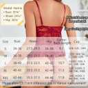 Avidlove Sexy Pajama Set for Women Floral Lace Lingerie Open Front Cami and Panty Sleepwear S-XXL