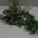 Ling's Moment Italian Ruscus Greenery, 5.9ft Artificial Silk Real Touch Willow Leaf Garland, Fake Wispy Rustic Vine Stem Swag for Table Centerpieces Wedding Arch Decor, Dark Green