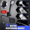 Portable Shower for Camping, [Long-Lasting] Spopal 6000mAh Rechargeable Camping Shower with Intelligent LED Display, 4 Spray Modes, IPX7 Waterproof Outdoor Camp Pump for Hiking, Travel, Car, Pet
